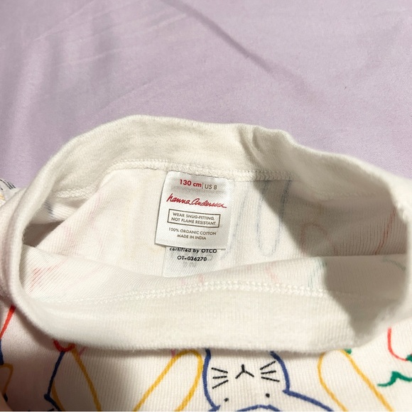 Hanna Andersson Multi Colored Bunnies Pajama Set - Shorts (8Y) - Picture 4 of 5